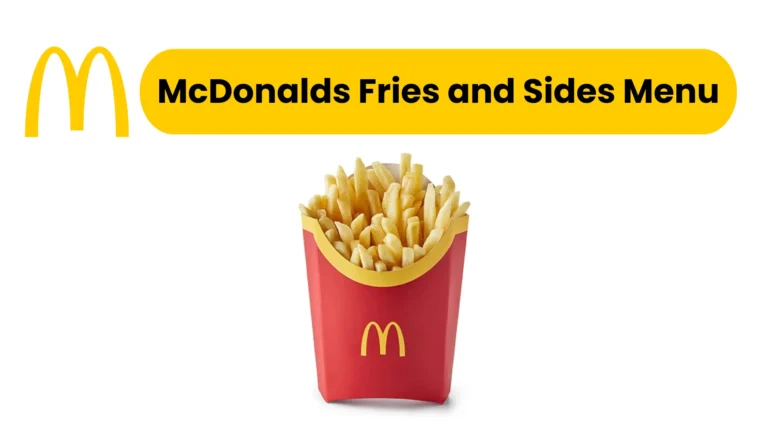McDonalds Fries and Sides Menu Prices & Pictures  UK
